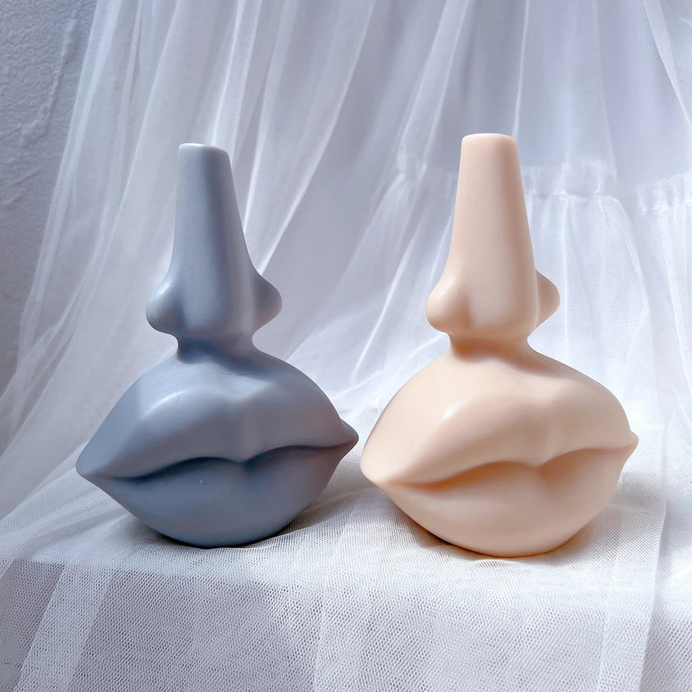 Face Mouth Wax Sculptural Tool Lip Nose Silicone Mold Human Body Facial Features Candle Mold