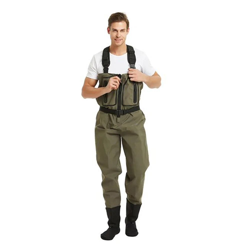 Plus Size Chest Waders Fly Fishing Breathable OEM Fishing Waders Waterproof Fishing Boots for Men