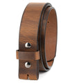 Custom Pin Buckle Full Grain Cowhide Leather Vintage Classic Distressed Style Waterproof Adjustable Length Belt Strap