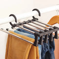 Multifunctional Household Space Saving Pants Hanger Folding Trouser Rack Magic Plastic Jeans Flessible Hanger Rack