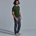 Custom Men's Round Neck Casual Solid Pattern T-Shirt Comfortable Fit in Breathable Eco-Friendly Original Organic Bamboo Viscose