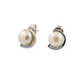 Small Mini Cubic Zirconia Stud Jewellery 925 Sterling Needle Celebrity Silver Sweet Water Stud Pearl Earring