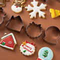 10 Pcs Holiday Cookie Molds DIY Biscuit Mold Stainless Steel Cookie Cutter for Christmas