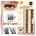 Self Stick DiyPre Glued Lashes Reusable Waterproof Eyelashes Wholesale Press on Cluster Lashes Custom Logo Self Adhesive Lashes