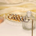 Multi-size Small High Shine Chunky Hoops Earring18K Gold Plated Minimalist Gold Huggie Hoop Earrings