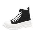 New Women's High Top Canvas Sports Shoes Comfortable Skate Shoes with Height Increasing & Soft Features Popular Walking Styles