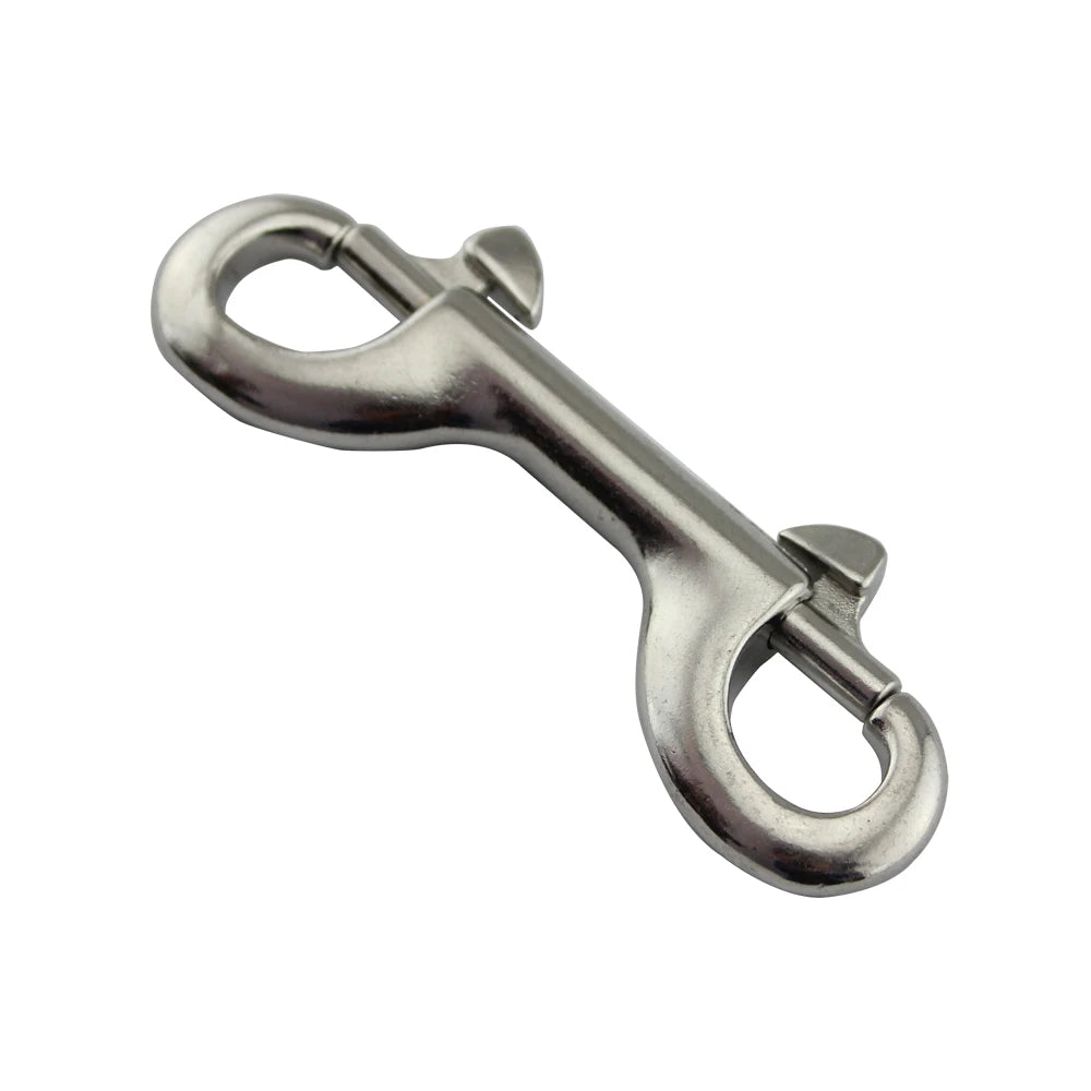 Hardware Double Snap Hook 90mm Stainless Steel 316 Snap Hook Swivel