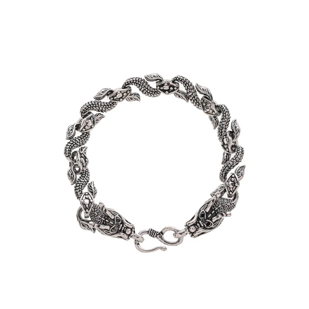 316l Stainless Steel Cool Link Bracelet for Men Chunky Stainless Steel Rope Chain Link Dragon Bracelet Men Women Jewelry