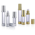 Cosmetic Packaging Empty 5ml -50ml Gold Aluminum Airless Pump Bottle for Lotion Cream of Skin Care