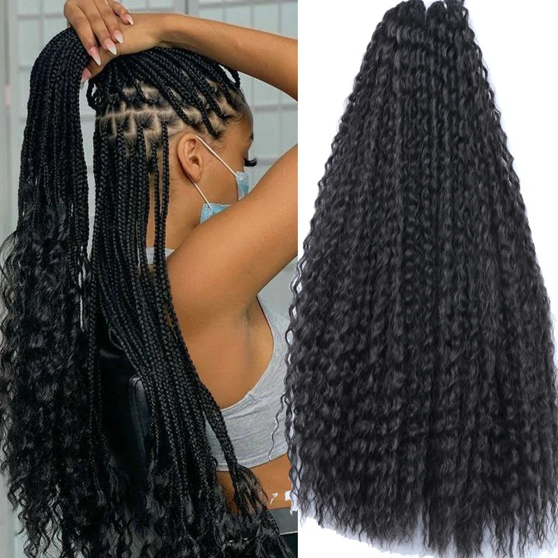 Brazilian Braids Hair Extension 18-inch Jumbo Crochet Braid 90g Synthetic for Ombre Braiding Hair Dyed Fox Wave Synthetic Hair
