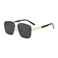 2025Irregular Frame Double Bridge UV400 Small Rectangle Metal Frame Shades Sun Glasses Flat Top Gradient Sunglasses for Men