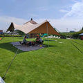 4*6m Stretch Sun Shade Shelter UPF50+ with Thick Aluminum Poles