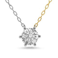 925 Sterling Silver Women Jewelry Gold Plated Jewelry Six Prong CZ Mossanite Diamond Pendant Necklace