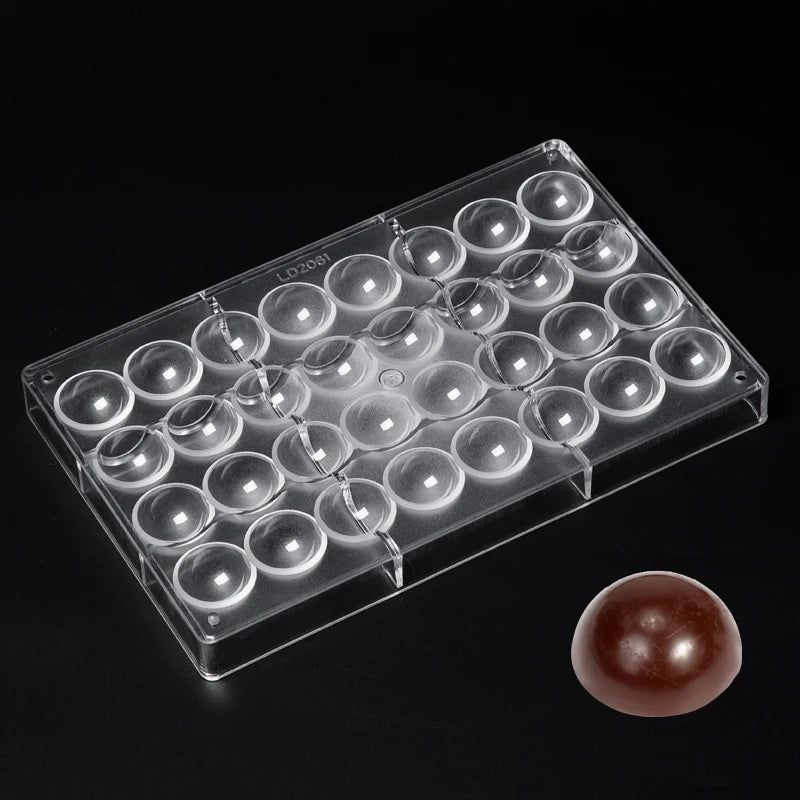 2021 Hot Sale Unique Customized Polycarbonate Chocolate Mold Round Chocolate Candy Cake Molds