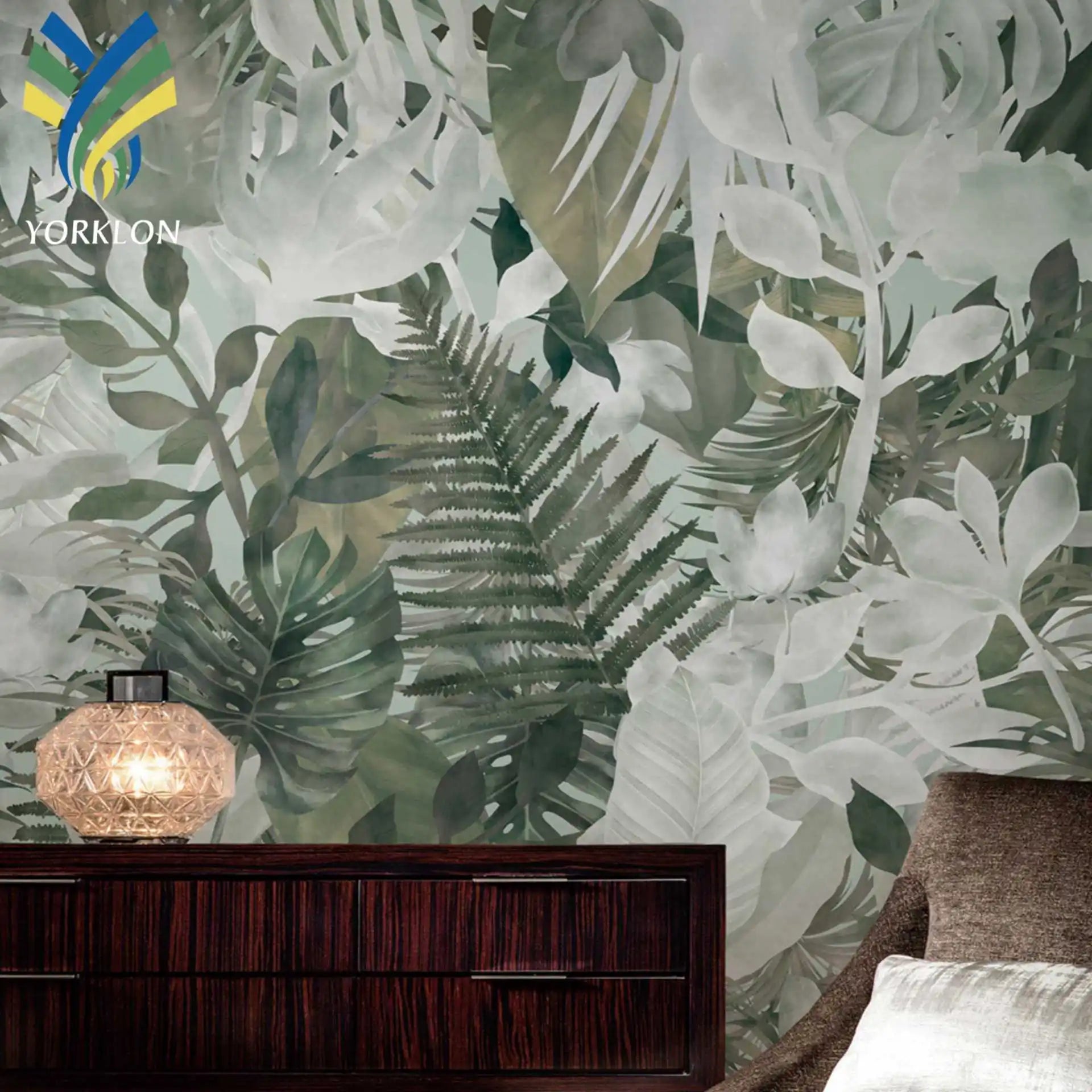 Custom Modern 3D Mural Wall Decoration Waterproof Non-Woven Fabric Ceiling Cork Natural Grasscloth Papier Paint Wallpaper Floral