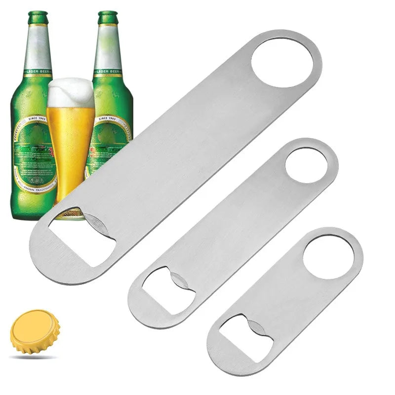 Custom Laser-Engraved Stainless Steel Flat Bar Blade Bottle Opener Painted Metal Pin with Custom Logo