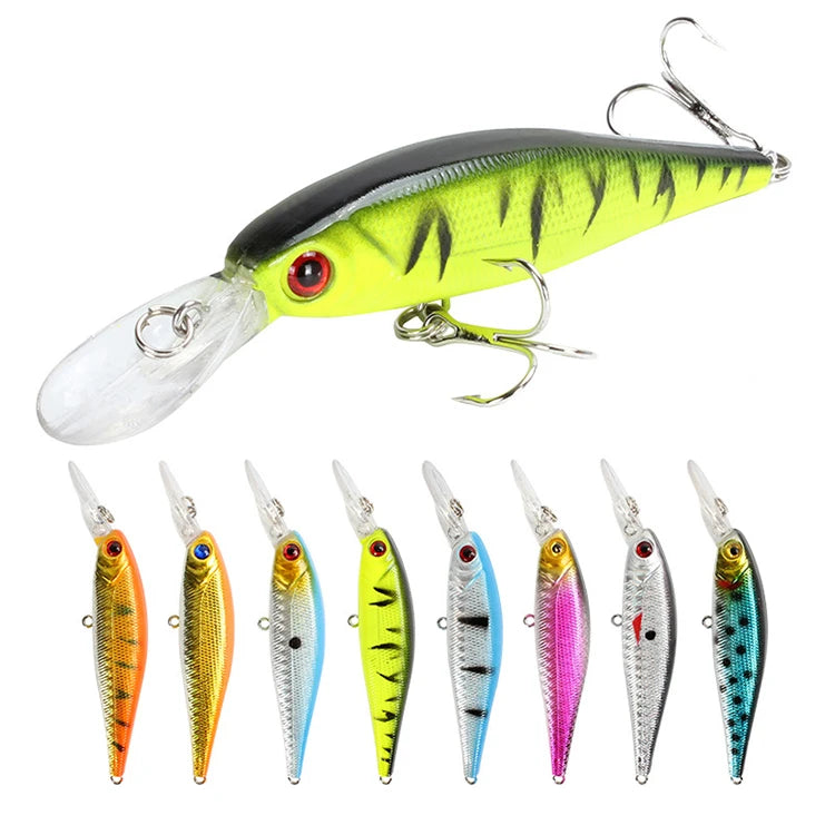 WEIHE  10cm 9.4g  Bass Big Fish Fishing Lure Floating  Hard Bait Minnow Lure for Pike Fishing