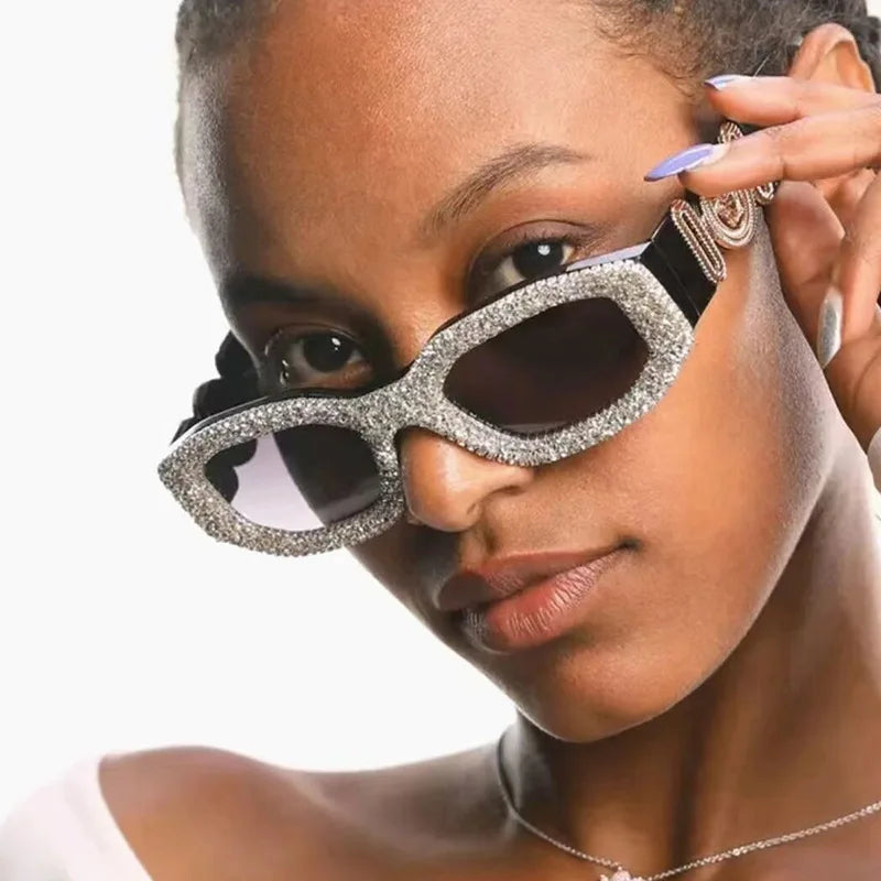 High Quality Luxury Custom Sunglasses Unisex Bling Bling Designer Famous Brands Sunglasses for Women