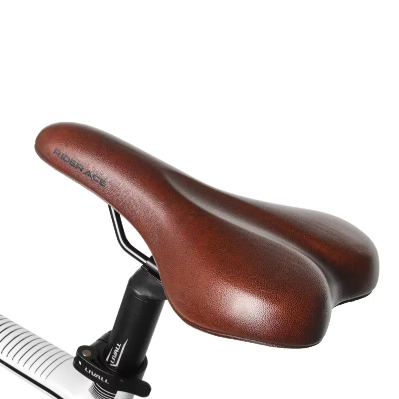 RIDERACE Bicycle Saddle Thicken PU Leather Sponge Shockproof Durable Road Bike Soft Comfortable Seat Cushion Cycling Accessories
