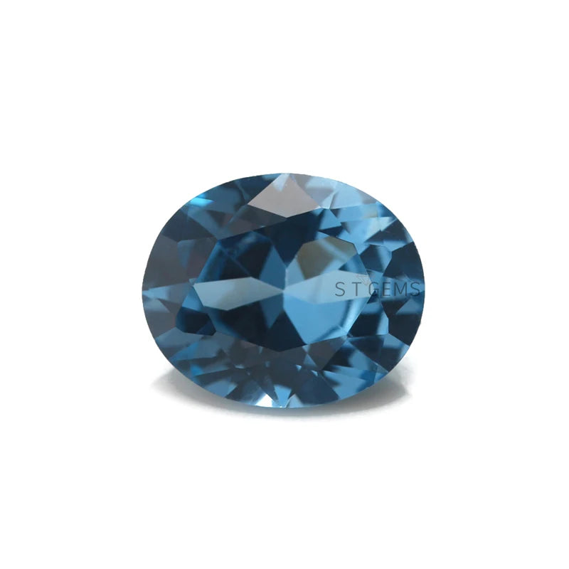 Factory wholesale Synthetic Spinel Oval Cut Blue Color 106# Spinel Stone For Sale
