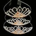 Silver Rhinestone Tiara High Quality Crystal Hair Accessories Bridal Wedding Princess Kids Tiara Crown With Comb for Girls