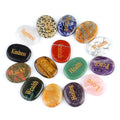 Power Stones Natural Crystal Agate Tiger Eye Gemstone Carved in Mixed Colors for Cross-border Source Inspirational Stone