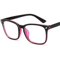 Korean Style Custom Logo Eyewear Rice Nail Square Frame Eyeglasses Fashion Ladies Blue Light Blocking Optical Glasses Frames