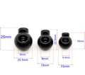 Wholesale Adjustable Single Hole Black Round Ball Plastic Spring Stopper Cord Lock Rope Toggle