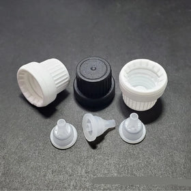 18mm Big Head Plastic Screw Cap Anti Theft Cover for Essential Oil Bottles and Nail Polish Lids with Drip Plug