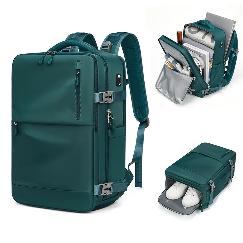 Travel Backpack for Women With USB Charging Port and Shoe Bag 15.6 Inch Laptop Backpack Casual Daypack