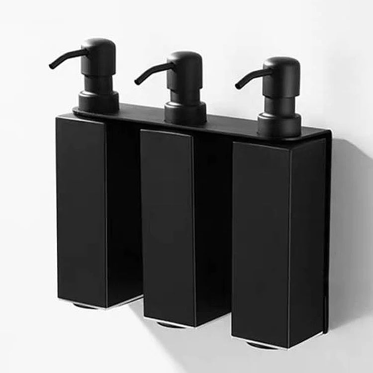 Wall Mount Triple Liquid Soap Dispenser  Stainless Steel Chamber Shower Shampoo Dispenser for Bathroom Home Hotel .