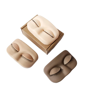 Reusable Removable Silicone Flat Square Practice Head Mold Eyelash Extensions Soft Touch Beauty Tool Eyelash