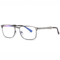 Square Classic Metal Full-Rim Optical Glasses for Men Anti-Blue Light Lightweight CE Ready Stock
