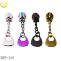 Hot Selling Bag Hardware Custom Metal Zipper Puller Luggage Rainbow Accessory Branded Metal Slider Charms