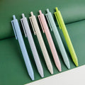 Hot selling environmentally friendly biodegradable wheat straw pen press ballpoint pen office promotion gift printing logo