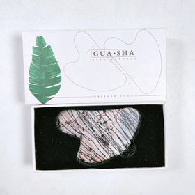 Huiying Promotional Picasso Jasper Heart Gua Sha Board Wholesale Face and Neck Skin Massage Scraping Beauty Healthcare Tool