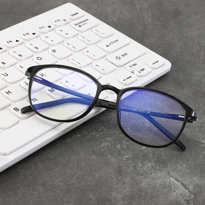 Unisex TR90 TR Frame Computer Glasses Custom Logo Blue Light Blocking Print Reading Glasses Diamond Face Shape Match