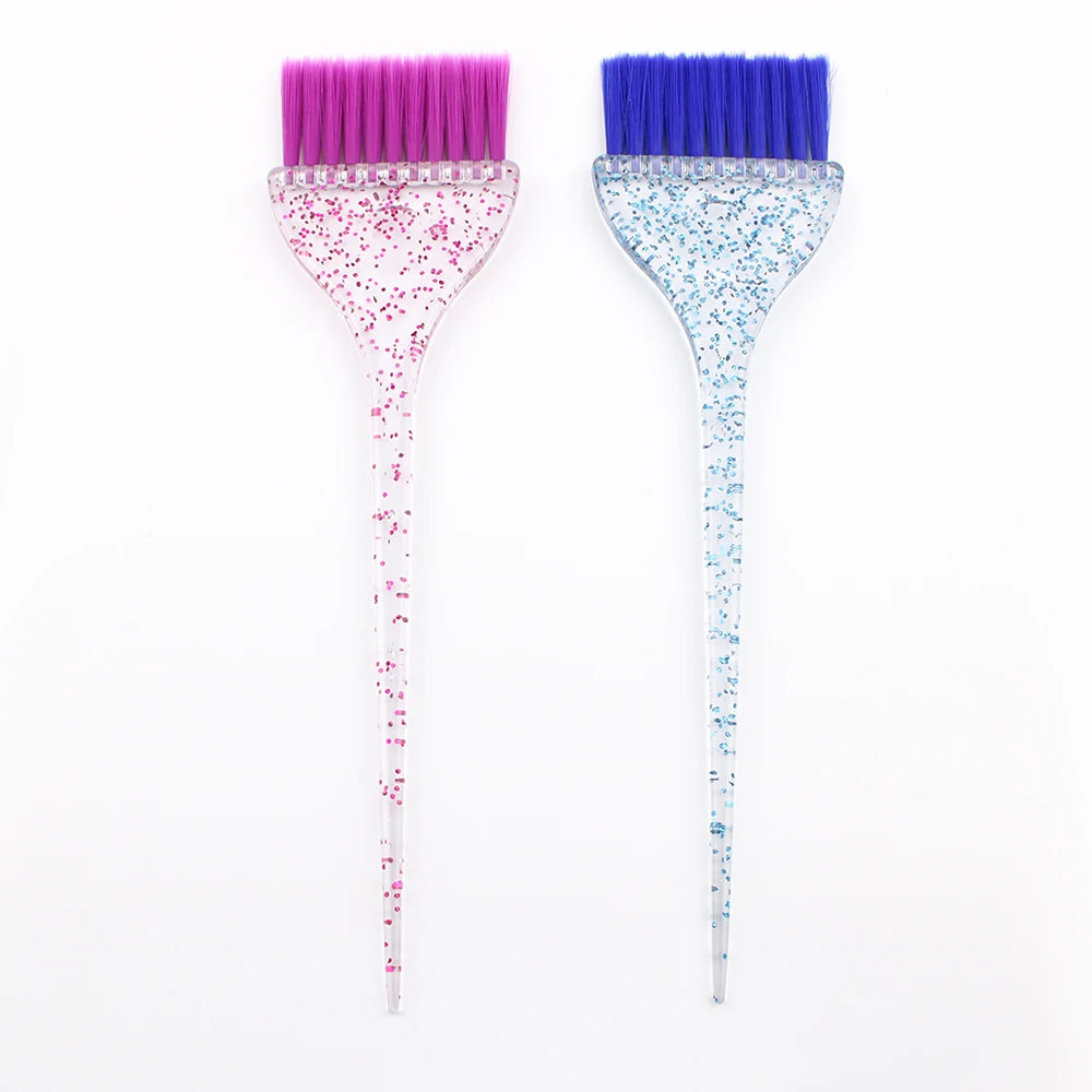 Professional Commercial Use Hair Coloring Barber Plastic Glitter Handle Nylon Waterproof Dye Tint Highlight Comb Salon Styling