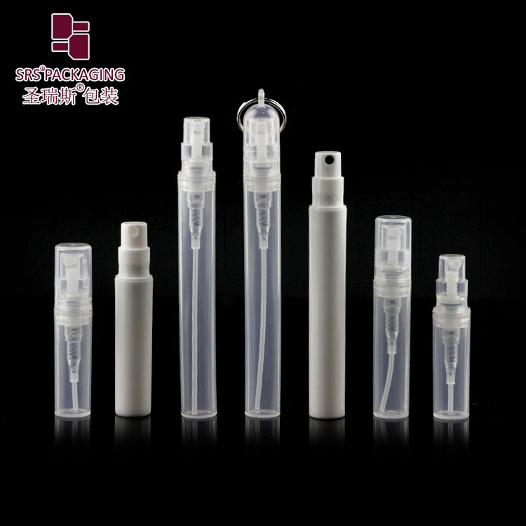 PP Transparent White 2ml 3ml 4ml 5ml Mini Sprayer Bottle with Key Ring