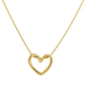 Minimalist Golden Rust Proof Stylish Charm Jewelry Accessories Stainless Steel Heart Hollow Pendant Necklace  for Women