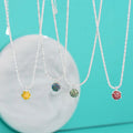 Forever Solitaire China Necklace R.GEM. Wholesale Colorful Moissanite Pendant Women Water Wave Chain S925 Silver Classic