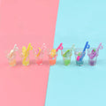 Luminous Fruit Soft Pottery Drink Bottle Resin Charms Doll House Decoration for for Craft Keychain DIY Jewelry Making