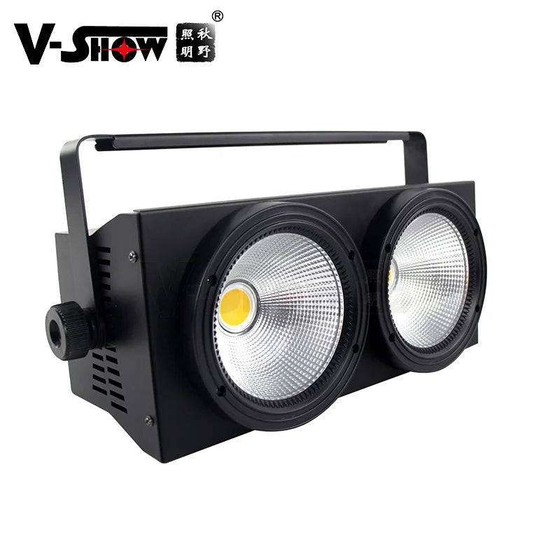 VSHOW BL200 New Arrival  LED Blinder 2 Heads 2PCS 100W COB WW CW Warmwhite Coolwhite LED Blinder Light Stage Audience Light