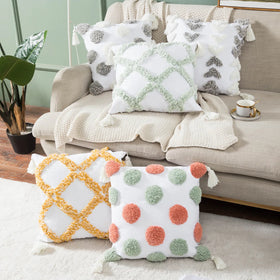 Throw Housse Bohomiastyle Luxury Square De Coussin Custom Tribal Woven Tufted Funda De Cojin/