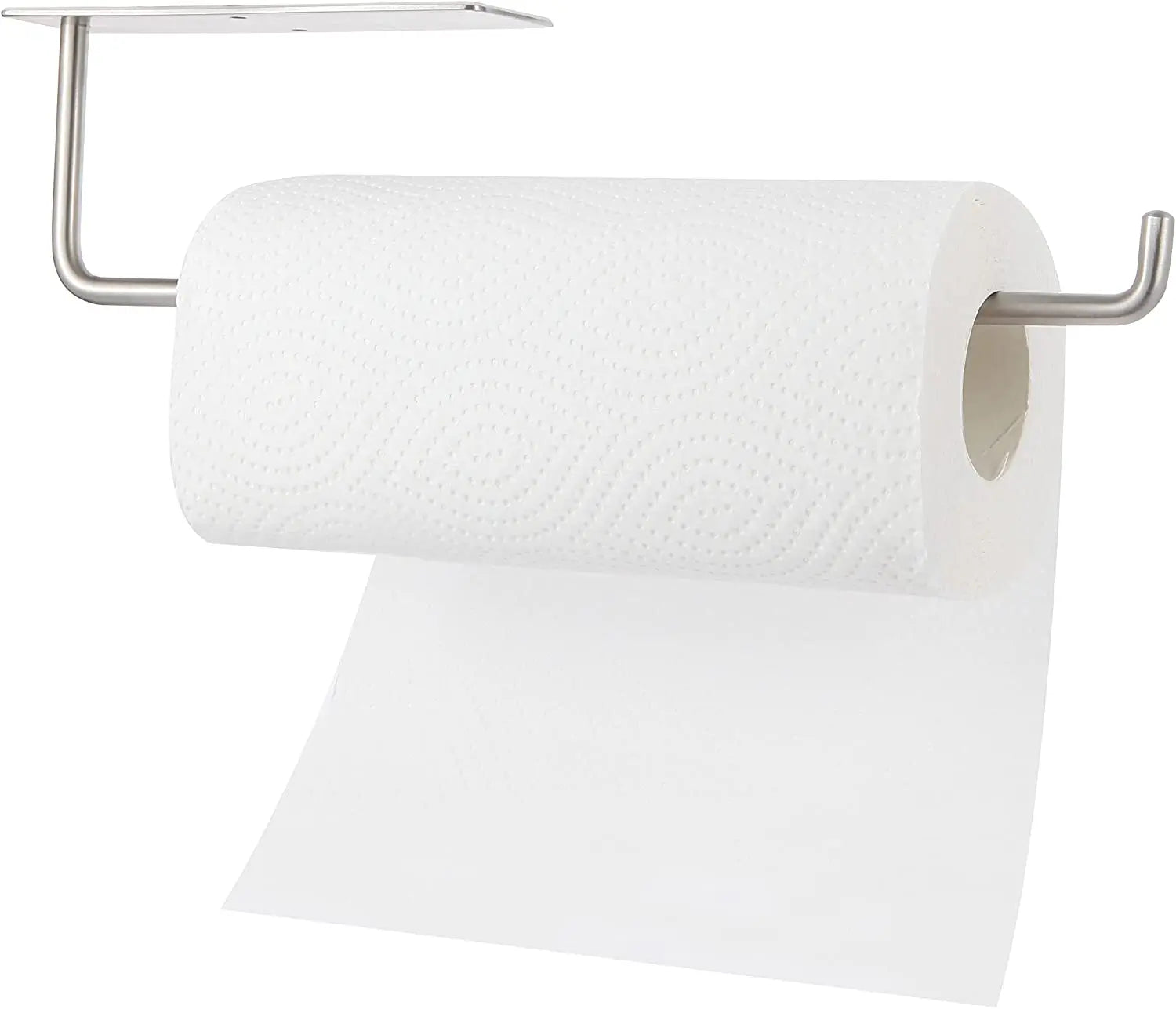 HOMEDEC Self Adhesive 304 Stainless Steel Chrome Wall Mounted Bathroom Modern Roll Tissue Storage Shelf Paper Holder 3 Years