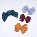 Custom Pre-Made Christmas Ribbon Bow 100% Polyester Matte Velvet Double Face Pure Color for Decorations