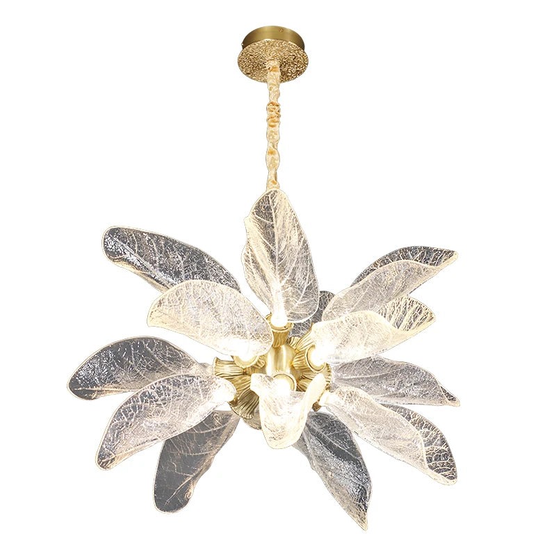 Copper Light Luxury Tree Chandelier Postmodern Living Room Villa Luxury Personality Creative Leaf Lighting