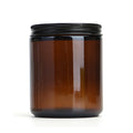 Best Price 8oz 250ml Empty Amber Glass Candle Jars with Metal Lids for Home Use and Christmas Customizable Logo
