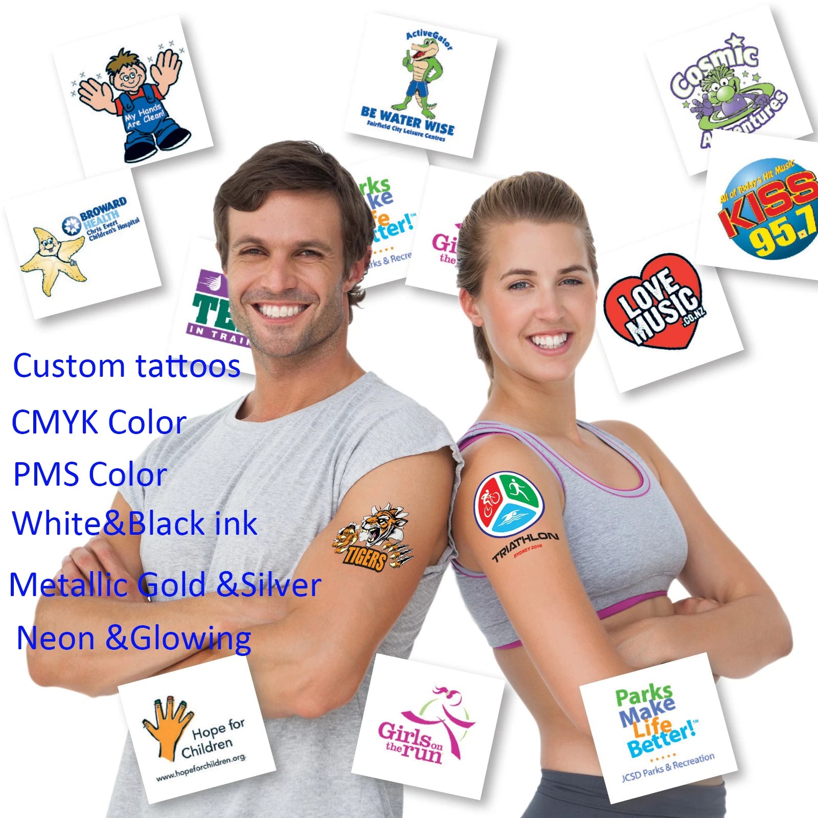 Custom Kids Temporary Tattoo Stickers Waterproof Water Transfer Tattoos Personalized Tattoo