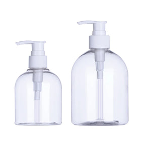 250ml 500ml Liquid Hand Sanitizer Transparent Packaging Pump Bottle Shampoo Bottle
